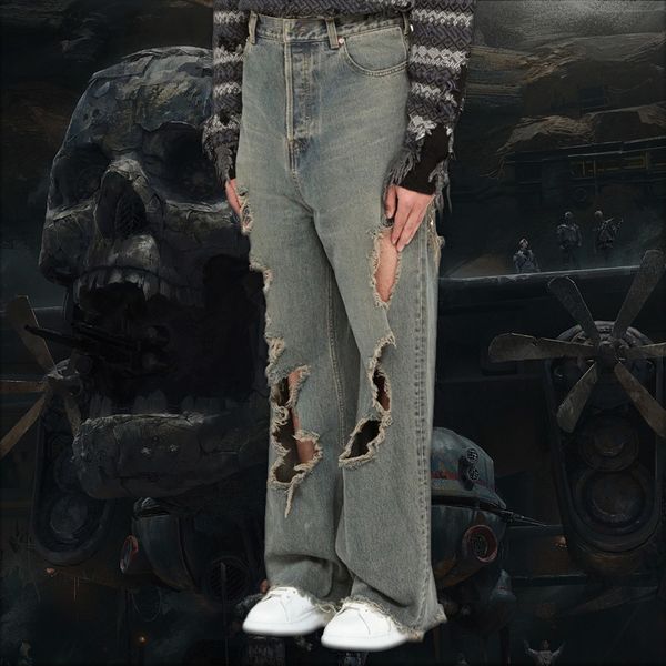 men s jeans nigo solid color do old big destruction denim pants fashion blue destroyed nigo6399 230906
men s jeans nigo solid color do old big destruction denim pants fashion blue destroyed nigo6399 230906