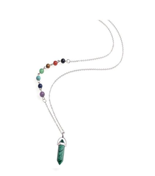 chakra necklace hexagonal prism stone pendant quartz crystal agates turquoises malachite stone for women accessories1281149, Silver
chakra necklace hexagonal prism stone pendant quartz crystal agates turquoises malachite stone for women accessories1281149, Silver
