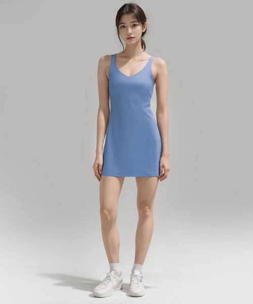 lu the summer women's sports dress has a short skirt lined with nylon high elastic breathable back u vest with a chest pad 1452#
lu the summer women's sports dress has a short skirt lined with nylon high elastic breathable back u vest with a chest pad 1452#