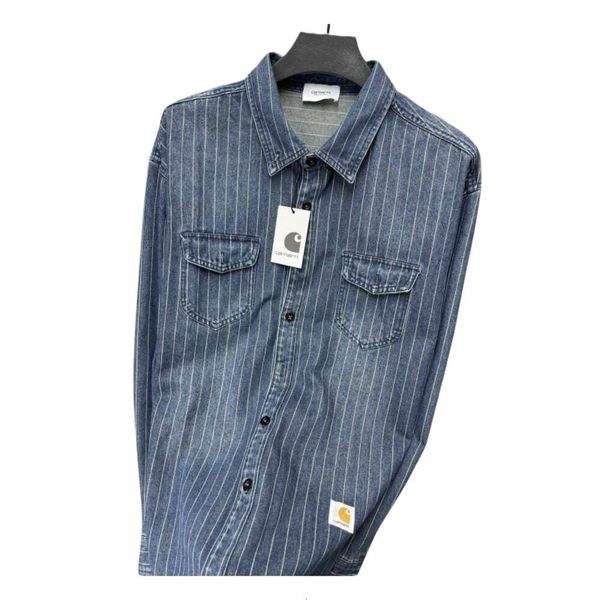 men's carharts designer fashion new high-quality autumn new striped denim long-sleeved shirt jacket micro-wide, Black;brown
men's carharts designer fashion new high-quality autumn new striped denim long-sleeved shirt jacket micro-wide, Black;brown