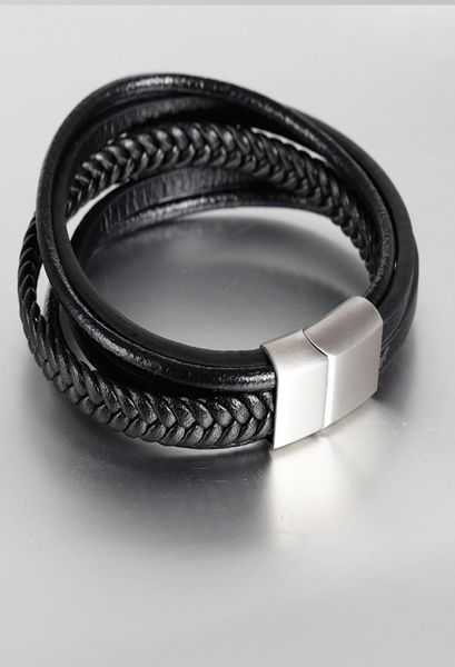 2019 classic genuine leather bracelet for men multilayer black brown woven rope wristband stainless steel clasp boys cool jewelry 5443139, Golden;silver
2019 classic genuine leather bracelet for men multilayer black brown woven rope wristband stainless steel clasp boys cool jewelry 5443139, Golden;silver