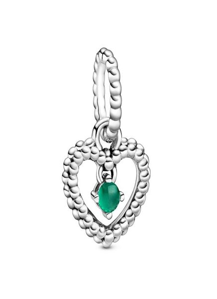 925 sterling silver may birthstone rainforest green beaded heart dangle charms pendant fit charmes bracelets necklace for diy je3537518, Black
925 sterling silver may birthstone rainforest green beaded heart dangle charms pendant fit charmes bracelets necklace for diy je3537518, Black
