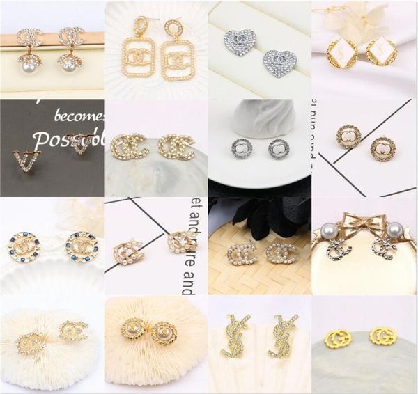 18k gold plated 925 silver luxury brand designers letters stud geometric famous women tassels crystal rhinestone pearl earring wed1287227, Golden;silver
18k gold plated 925 silver luxury brand designers letters stud geometric famous women tassels crystal rhinestone pearl earring wed1287227, Golden;silver