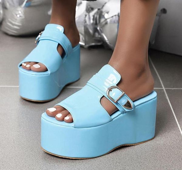 slippers aiweiyi summer flip flops platform women beach slides wedges shoes black blue green5865184
slippers aiweiyi summer flip flops platform women beach slides wedges shoes black blue green5865184