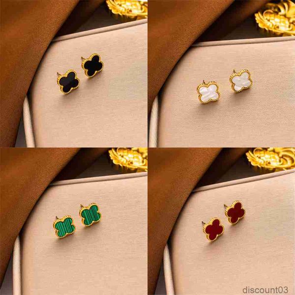 18k gold plated luxury designer stud earring 4/four leaf clover jewelry fashion charm women studs wedding gift high quality, Golden;silver
18k gold plated luxury designer stud earring 4/four leaf clover jewelry fashion charm women studs wedding gift high quality, Golden;silver
