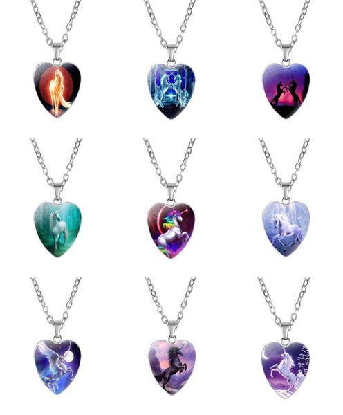 new creative unicorn horse heart glass pendant necklace party home kids lovely charm gifts 6671686, Silver
new creative unicorn horse heart glass pendant necklace party home kids lovely charm gifts 6671686, Silver
