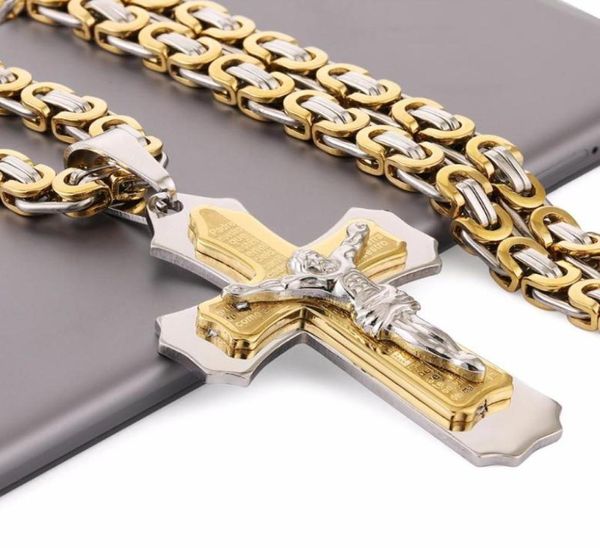 multilayer christ jesus pendant necklace stainless steel link byzantine chain heavy men jewelry gift 21.65" 6mm mn786521834, Silver
multilayer christ jesus pendant necklace stainless steel link byzantine chain heavy men jewelry gift 21.65" 6mm mn786521834, Silver