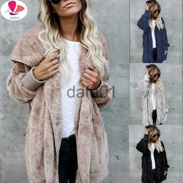 women's fur faux fur womens fuzzy fleece jacket solid open front hooded cardigan coats outwear with pockets x0907, Black
women's fur faux fur womens fuzzy fleece jacket solid open front hooded cardigan coats outwear with pockets x0907, Black