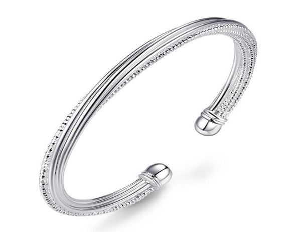 fashion 925 sterling silver plated bracelet for women jewelry line designer open bangle bracelets whole5503218, Black
fashion 925 sterling silver plated bracelet for women jewelry line designer open bangle bracelets whole5503218, Black