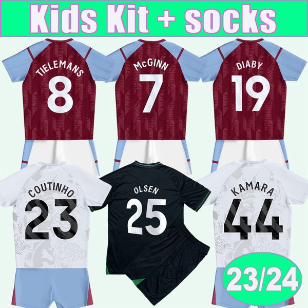 23 24 mcginn traore kids kit soccer jerseys coutinho kamara davis digne carlos mings douglas luiz buendia home away goalkeeper children', Black
23 24 mcginn traore kids kit soccer jerseys coutinho kamara davis digne carlos mings douglas luiz buendia home away goalkeeper children', Black