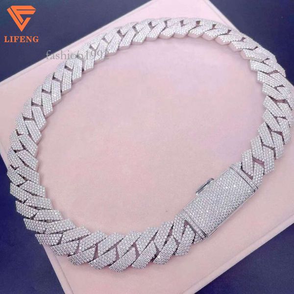 cuban fashion jewelry necklaces bracelet flawless vvs moissanite hip-hop fashion personality 20mm cuban chain, Silver
cuban fashion jewelry necklaces bracelet flawless vvs moissanite hip-hop fashion personality 20mm cuban chain, Silver