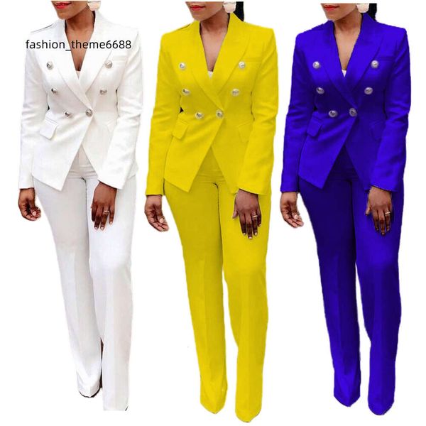x6035 new arrivals ladies elegant solid color suits set for women blazer and pants set business suits for women, White;black
x6035 new arrivals ladies elegant solid color suits set for women blazer and pants set business suits for women, White;black