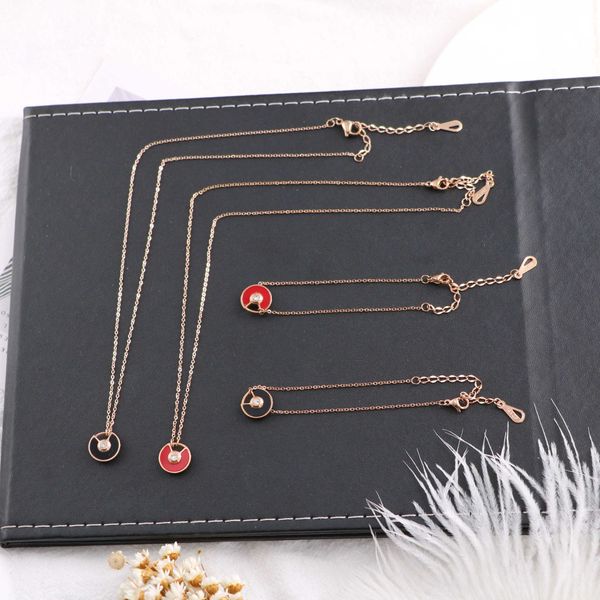 1me6 chen jiajia titanium steel casting amulet necklace women's bracelet collar chain classic rose gold, Silver
1me6 chen jiajia titanium steel casting amulet necklace women's bracelet collar chain classic rose gold, Silver