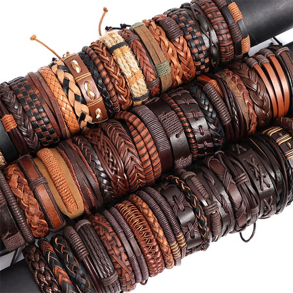 bangle wholesale 10203050100pcslot vintage leather bracelets for women men mix style cuff bangle jewelry party gifts 230907, Black
bangle wholesale 10203050100pcslot vintage leather bracelets for women men mix style cuff bangle jewelry party gifts 230907, Black