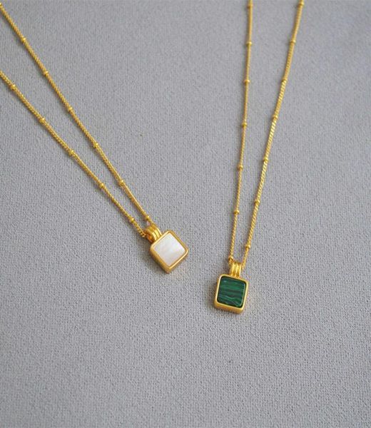 necklace necklacesavi internet red blogger has the same old brass goldplated malachite mother shell square pendant necklace9825758, Silver
necklace necklacesavi internet red blogger has the same old brass goldplated malachite mother shell square pendant necklace9825758, Silver