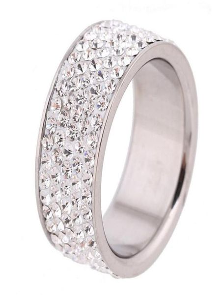 whole 5 row lines clear crystal jewelry fashion stainless steel engagement rings for women girls 3902805, Silver
whole 5 row lines clear crystal jewelry fashion stainless steel engagement rings for women girls 3902805, Silver