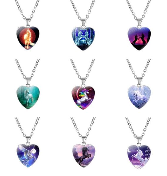 new creative unicorn horse heart glass pendant necklace party home kids lovely charm gifts 8587556, Silver
new creative unicorn horse heart glass pendant necklace party home kids lovely charm gifts 8587556, Silver