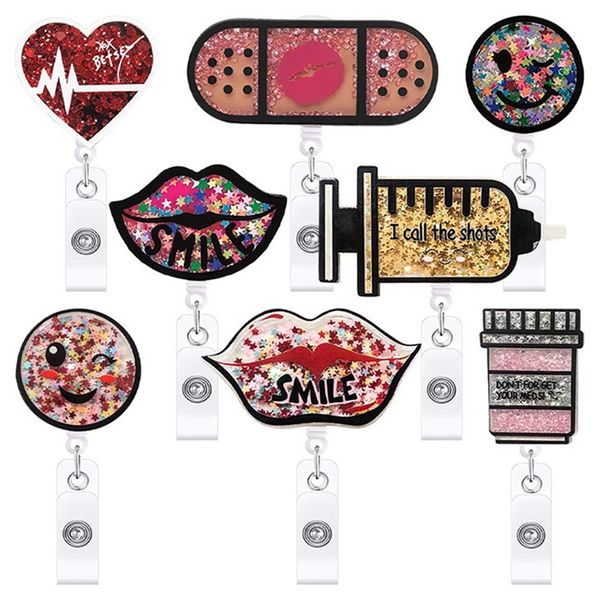 5 pcs/lot fashion key rings scrub life glitter smile acrylic medical series retractable shakers badge reel nurse name card holder for health, Slivery;golden
5 pcs/lot fashion key rings scrub life glitter smile acrylic medical series retractable shakers badge reel nurse name card holder for health, Slivery;golden