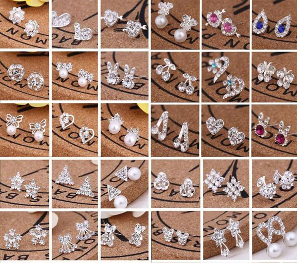 45 styles creative ear studs fashion snowflake beer crystal rhinestone pearl earrings for jewelry gift ea0807222387, Golden;silver
45 styles creative ear studs fashion snowflake beer crystal rhinestone pearl earrings for jewelry gift ea0807222387, Golden;silver