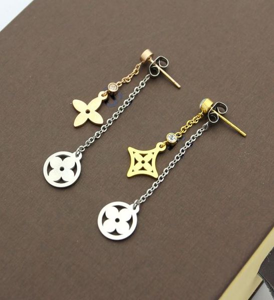 fashion lady titanium steel tassels single diamond hollow out four leaf flower 18k gold plated engagement dangle earrings2778072, Silver
fashion lady titanium steel tassels single diamond hollow out four leaf flower 18k gold plated engagement dangle earrings2778072, Silver