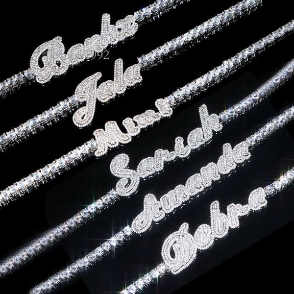 100 Sterling Sier 3Mm 4Mm 5Mm Cz Tennis Chain Iced Out Bling Name Plate Necklace 
100 Sterling Sier 3Mm 4Mm 5Mm Cz Tennis Chain Iced Out Bling Name Plate Necklace