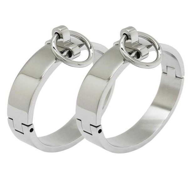 polished stainless steel lockable slave wrist and ankle cuffs bondage restraints bracelet with removable o ring7214571, Black
polished stainless steel lockable slave wrist and ankle cuffs bondage restraints bracelet with removable o ring7214571, Black
