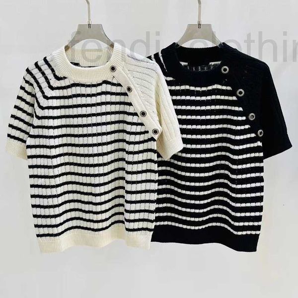 women's knits & tees designer man knitted round neck striped short sleeved casual versatile women's raglan sweater 2023 early autu, White
women's knits & tees designer man knitted round neck striped short sleeved casual versatile women's raglan sweater 2023 early autu, White