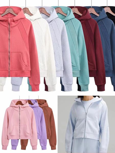women brushed full zip hoodie jacket sportswear lu-yoga outfits hooded workout track running coat with pockets outdoor fleeces thumb holes, Black
women brushed full zip hoodie jacket sportswear lu-yoga outfits hooded workout track running coat with pockets outdoor fleeces thumb holes, Black