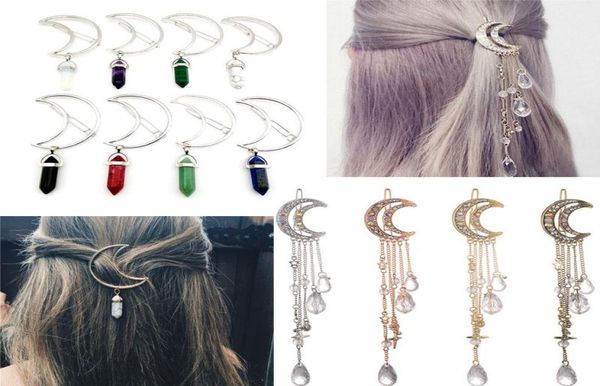 quartz hexagon natural stone prism charm hairpin vintage fashion women039s cresent moon hair clips7410005, Golden;silver
quartz hexagon natural stone prism charm hairpin vintage fashion women039s cresent moon hair clips7410005, Golden;silver
