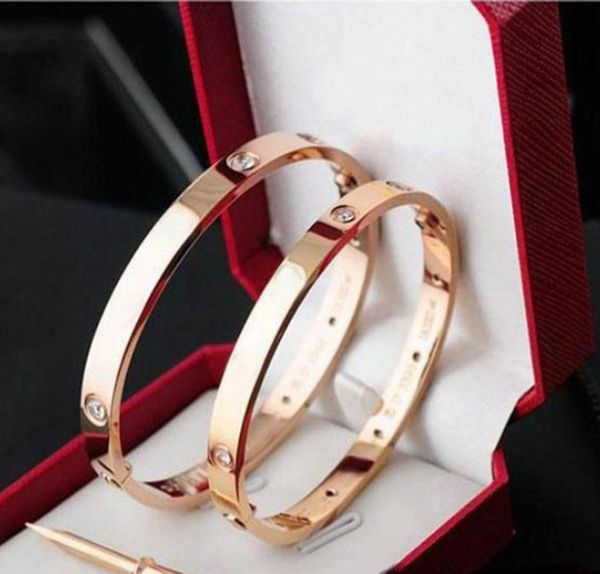 style screw bracelets silver rose gold bangle r couple bracelet for women and men jewelry with box size1622cm7614422, Black
style screw bracelets silver rose gold bangle r couple bracelet for women and men jewelry with box size1622cm7614422, Black