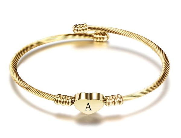 fashion girls gold color stainless steel heart bangle with letter fashion initial alphabet charms bracelets for women 11416002379, Black
fashion girls gold color stainless steel heart bangle with letter fashion initial alphabet charms bracelets for women 11416002379, Black