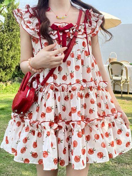 summer strawberry lolita kawaii dres floral print japanese sweet cute dress female red korean style party mini 230808, White;black
summer strawberry lolita kawaii dres floral print japanese sweet cute dress female red korean style party mini 230808, White;black