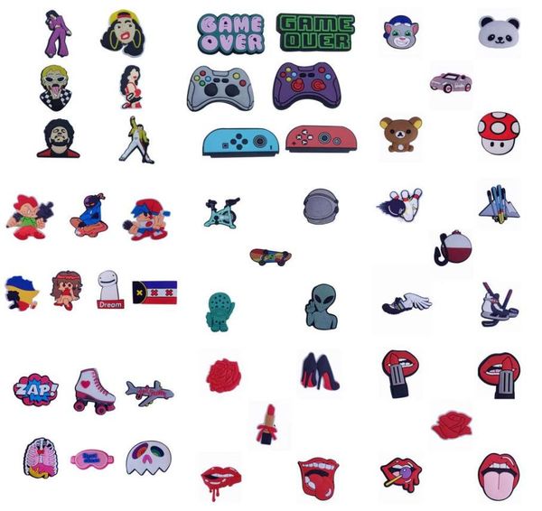 moq 3 sets catoon sports lips alien game singer cool pvc shoe charms shoecharm buckles fashion accessories plastic ornaments jibbitz for gir, White;pink
moq 3 sets catoon sports lips alien game singer cool pvc shoe charms shoecharm buckles fashion accessories plastic ornaments jibbitz for gir, White;pink