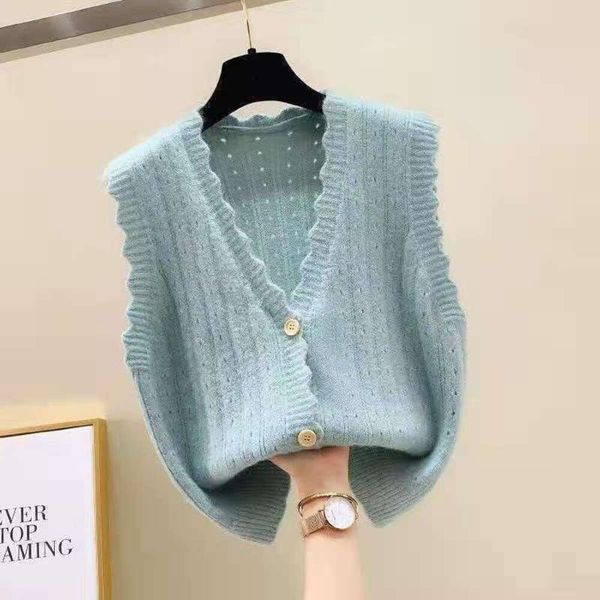 autumn korean sleeveless knitted vest womens sweater loose clothing wholesale, Black;white
autumn korean sleeveless knitted vest womens sweater loose clothing wholesale, Black;white