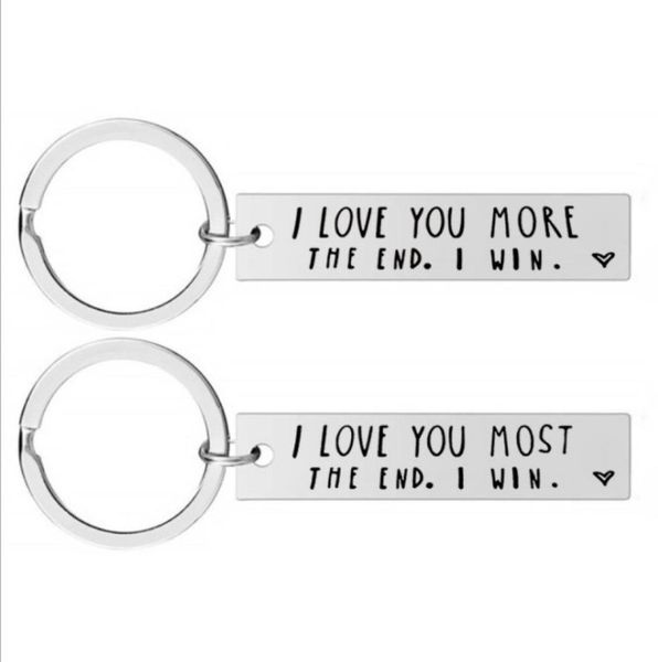 i love you most more the end creative keyrings i win couples keychain stainless steel key holders party favor5911341, Silver
i love you most more the end creative keyrings i win couples keychain stainless steel key holders party favor5911341, Silver