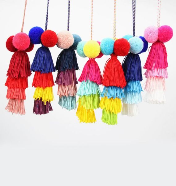kimter multiple layers tassel pompom key car bag hanging pendant decoration bohemian colorful handmade diy accessories y431z8810586, Silver
kimter multiple layers tassel pompom key car bag hanging pendant decoration bohemian colorful handmade diy accessories y431z8810586, Silver