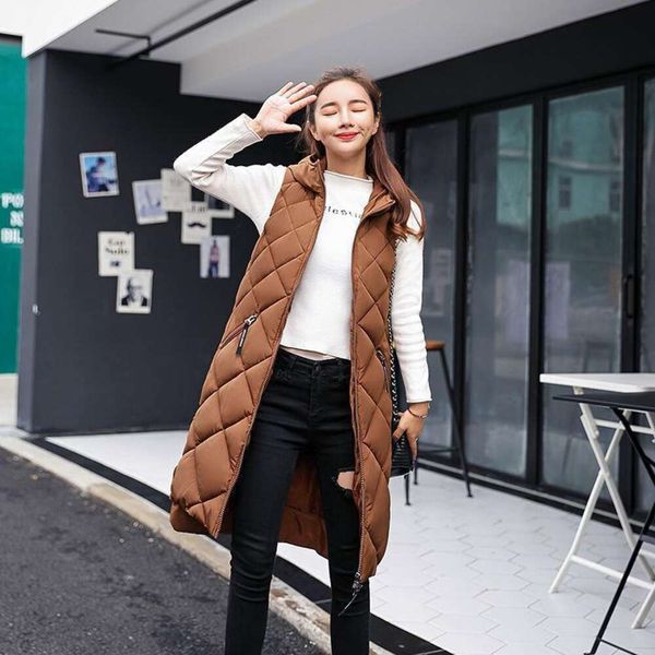 womens autumn and winter down cotton vest hooded sleeveless warm wholesale medium long for, Black;white
womens autumn and winter down cotton vest hooded sleeveless warm wholesale medium long for, Black;white
