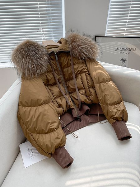 womens fur faux fur female jacket fashion winter real fur collar thick women warm coat white goose down jacket luxury outwear 230906, Black
womens fur faux fur female jacket fashion winter real fur collar thick women warm coat white goose down jacket luxury outwear 230906, Black