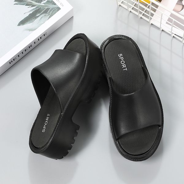 aaa high design platform slippers women's summer indoor non-slip home home muffin high heels plastic women's wedge slippers a word, Black
aaa high design platform slippers women's summer indoor non-slip home home muffin high heels plastic women's wedge slippers a word, Black