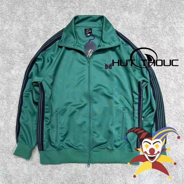 mens jackets purple stripe needles green jacket men women coats butterfly embroidery awge outerwear 230906, Black;brown
mens jackets purple stripe needles green jacket men women coats butterfly embroidery awge outerwear 230906, Black;brown
