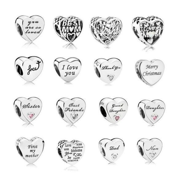 new european 1pc 925 silver heart i love you nan mom sister dad diy bead fit charm bracelet b117752505, Black
new european 1pc 925 silver heart i love you nan mom sister dad diy bead fit charm bracelet b117752505, Black