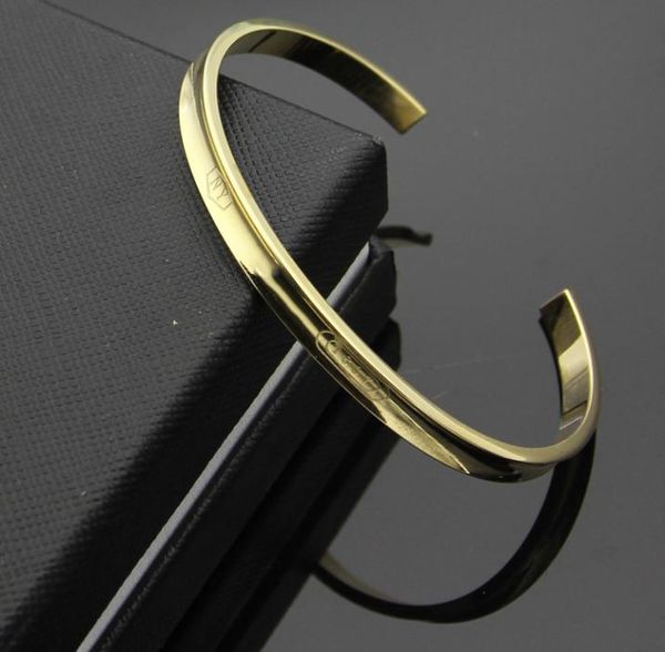 famous brand jewelry 316l titanium steel open groove bracelet 18k goldplated gold bracelet friends gift lovers gift5853559, Black
famous brand jewelry 316l titanium steel open groove bracelet 18k goldplated gold bracelet friends gift lovers gift5853559, Black