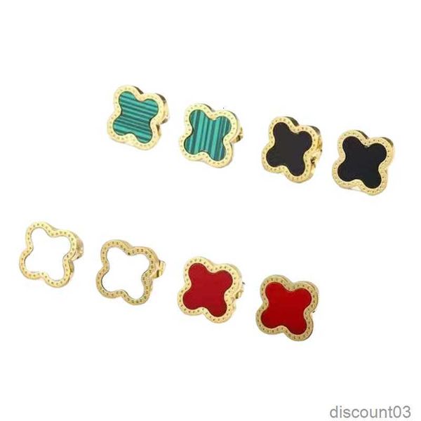 designer earrings four-leaf clover stainless steel studs for women sense lightweight temperament all-match, Golden;silver
designer earrings four-leaf clover stainless steel studs for women sense lightweight temperament all-match, Golden;silver