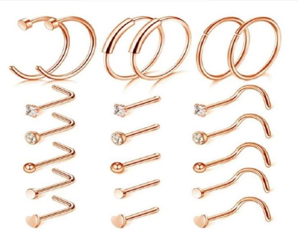screw nose rings lshaped cshaped nostril studs 316l stainless steel body jewelry 21pcs mixed set66186456755360, Silver
screw nose rings lshaped cshaped nostril studs 316l stainless steel body jewelry 21pcs mixed set66186456755360, Silver