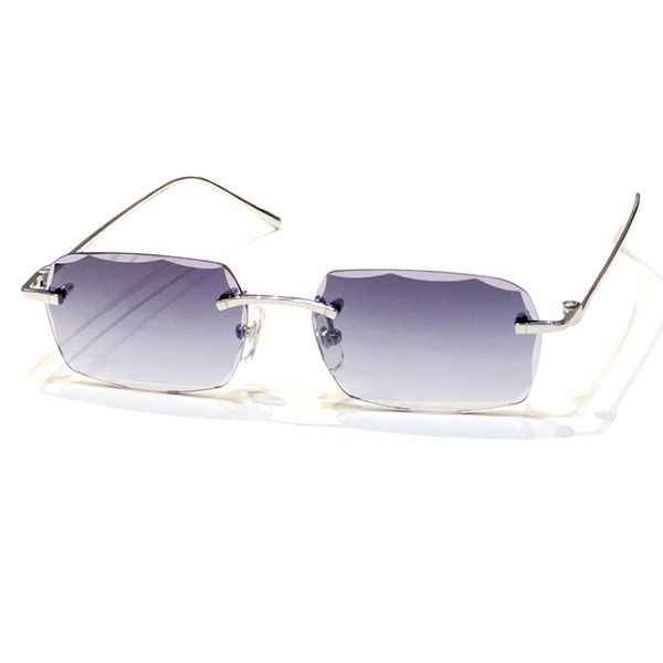 gentle light colored decorative glasses frameless metal square frame sunglasses versatile celebrity matching sunglasses luxury brand design, White;black
gentle light colored decorative glasses frameless metal square frame sunglasses versatile celebrity matching sunglasses luxury brand design, White;black