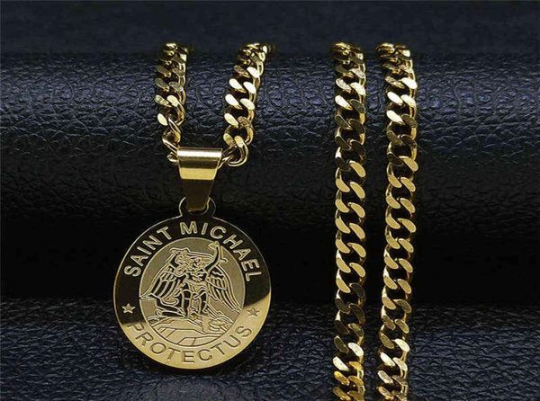 saint michael protect us archangel stainless steel chian necklace men women gold color necklace charm jewelry joyas nxh87s05 h11254686656, Silver
saint michael protect us archangel stainless steel chian necklace men women gold color necklace charm jewelry joyas nxh87s05 h11254686656, Silver