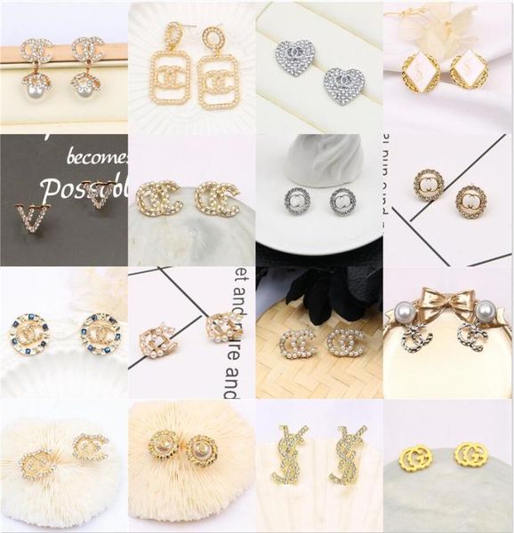 18k gold plated 925 silver luxury brand designers letters stud geometric famous women tassels crystal rhinestone pearl earring wed8865675, Golden;silver
18k gold plated 925 silver luxury brand designers letters stud geometric famous women tassels crystal rhinestone pearl earring wed8865675, Golden;silver