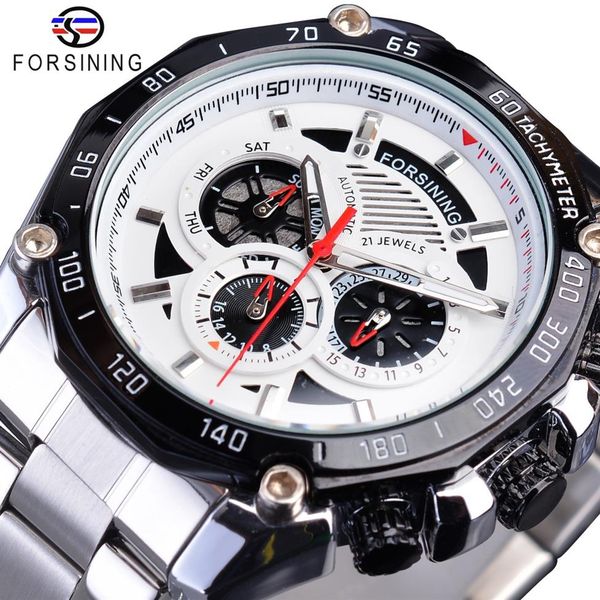 forsining military silver clock steampunk series complete calendar men sport mechanical automatic watches brand luxury201i, Slivery;brown
forsining military silver clock steampunk series complete calendar men sport mechanical automatic watches brand luxury201i, Slivery;brown