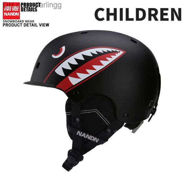Image of Cycling Helmets Children&#039;s ski helmet safety warm breathable skating Q230907
