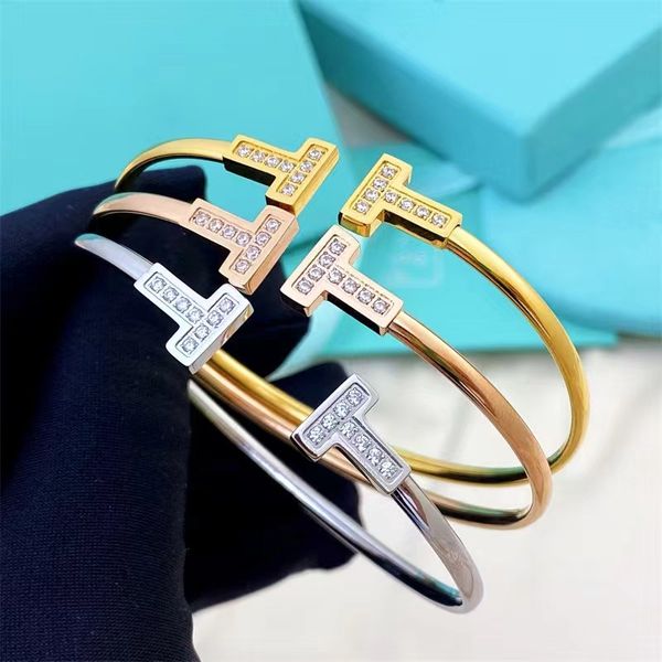 silver plated designer open bangle letter t gold rose bangle luxury popular with diamond men women lovers gifts party couples not fade jewel, Black
silver plated designer open bangle letter t gold rose bangle luxury popular with diamond men women lovers gifts party couples not fade jewel, Black